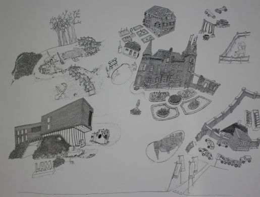 Stella de Kort - Studie voor plattegrond LAM
