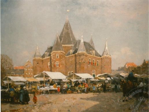 Cornelis Vreedenburgh - Marktdag in Amsterdam